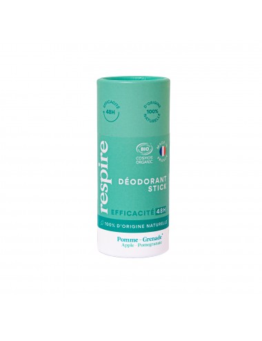 Respire Déodorant Stick Solide Bio Pomme Grenade 50g