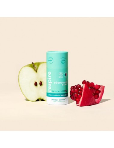 Respire Déodorant Stick Solide Bio Pomme Grenade 50g