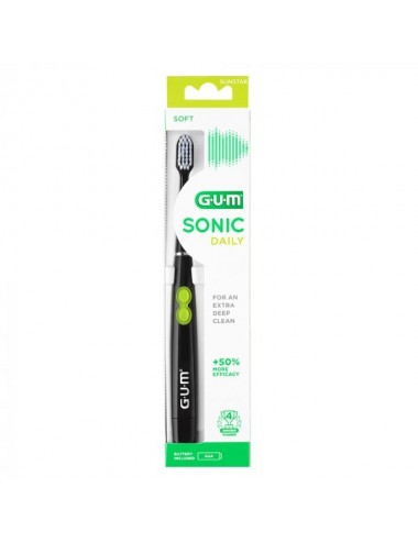 Gum Brosse à Dents Electrique N°4100 Sonic Daily Soft Noire
