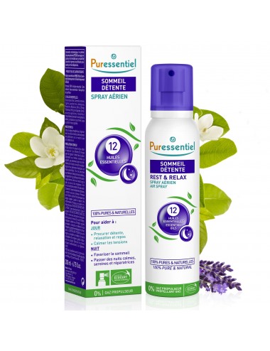 Puressentiel Sommeil Detente Spray Aérien Sommeil Détente aux 12 Huiles Essentielles 200ml