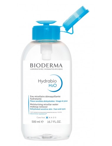 Bioderma Hydrabio Eau micellaire Démaquillante Hydratante Visage etYeux pour peaux déshydratées 500ml