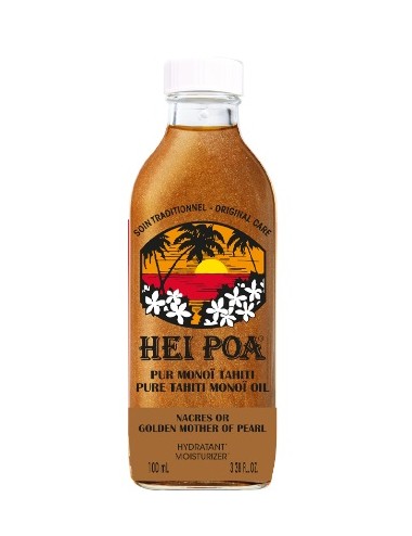 Hei Poa Pur Monoï Tiaré Nacres Or 100ml 