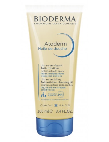 Bioderma Atoderm Huile de douche lavante Corps et Visage 100ml