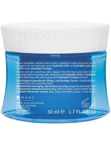 Bioderma Hydrabio Crème Hydratante Visage peau sensible 50ml