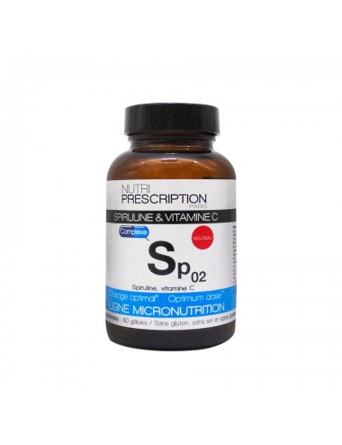 NutriPrescription Sp02 Spiruline et Vitamine C 60 Gélules