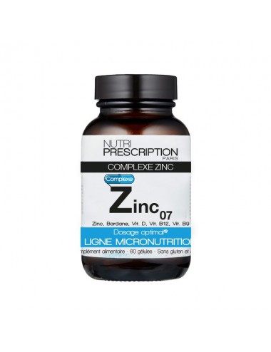 NutriPrescription Zinc07 Complexe Zinc 60 Gélules