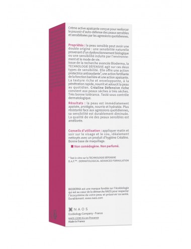 Bioderma Créaline Défensive Crème Apaisante Riche 40ml