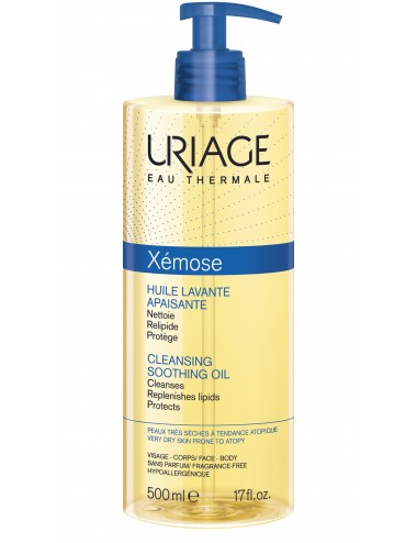 Uriage Xémose - Huile Lavante Apaisante - Flacon pompe 500ml
