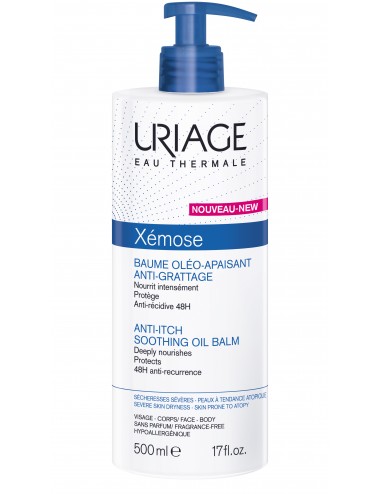 Uriage Xémose - Baume Oléo-Apaisant Anti-Grattage - Flacon-pompe 500ml