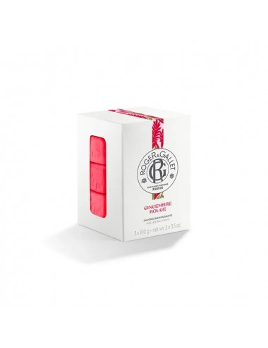 Roger & Gallet Savons Gingembre Rouge Bienfaisant Coffret 3x100g