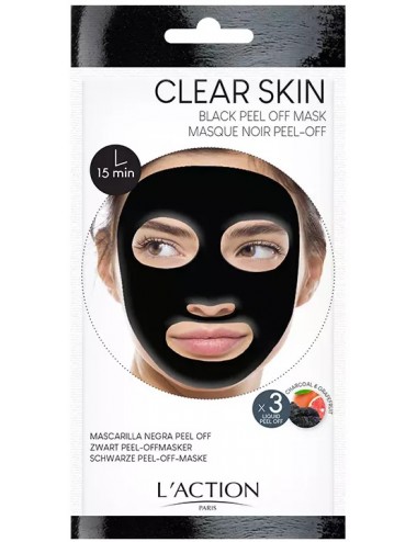 L'Action Paris Masque Noir Peel Off Charbon 3 Sachets