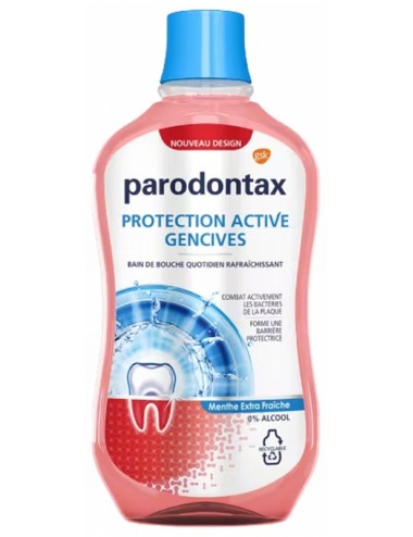 Parodontax Protection Active Gencives Bain de Bouche Quotidien Rafraîchissant 500ml