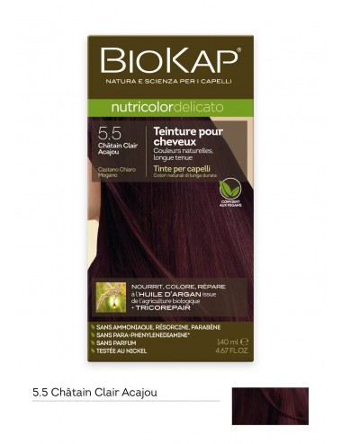 Biokap Delicato 5.50 Châtain Clair Acajou 140 ml