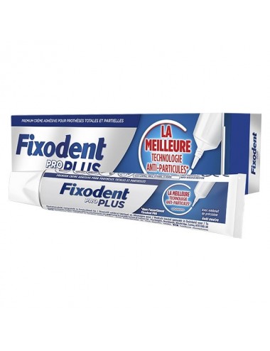 Fixodent Pro Plus Crème Adhésive Premium Anti-Particules Pour Prothèses Dentaires 40g
