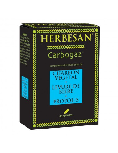 Herbesan Carbogaz Charbon Vegetal 45 Gélules