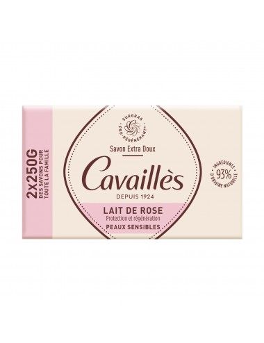 Rogé Cavaillès Savon Extra-Doux Lait de Rose 2x250g