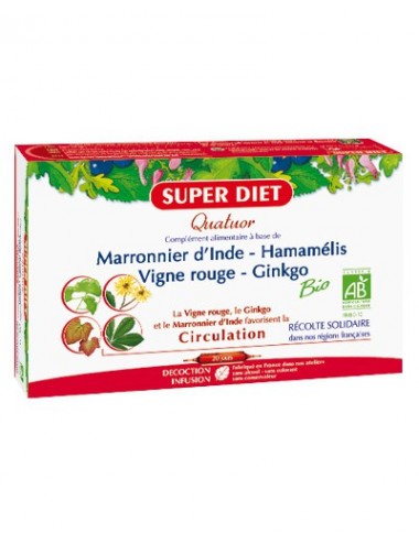 Super Diet quatuor bio circulation 20 ampoules