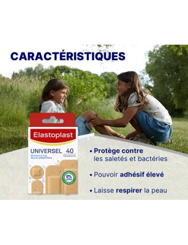 Elastoplast Pansement Universel 40 Pansements - 4 Tailles