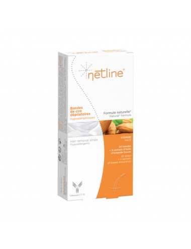 Netline Bandes de Cire Dépilatoires Visage x20