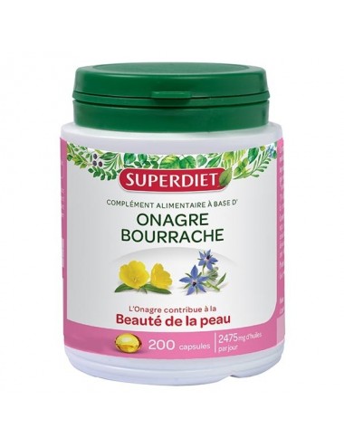 Superdiet Onagre Bourrache 200 capsules