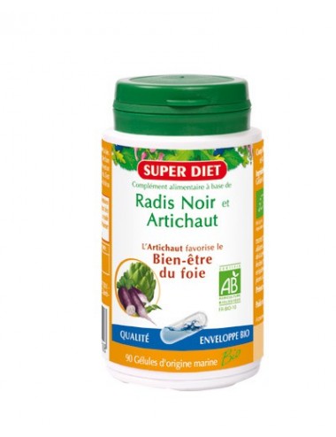 Super Diet Radis Noir Artichaut 90 gélules d'origine marine bio