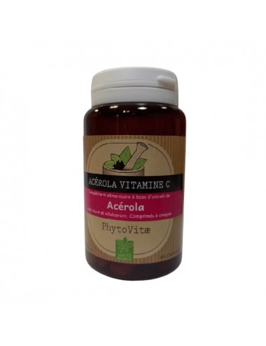 Phytovitae Acérola Vitamine C 60 Comprimés à Croquer
