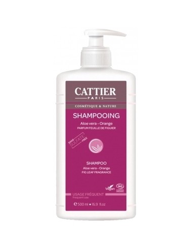 Cattier Shampoing Aloe Vera Orange Bio 500ml