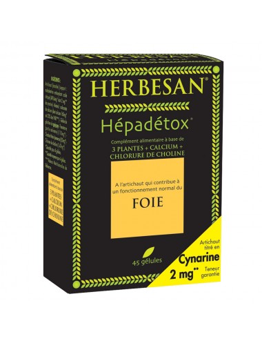 Herbesan Hépadétox Bien être du foie 45 Gélules