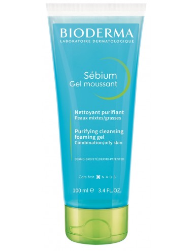 Bioderma Sébium Gel Moussant Nettoyant Purifiant pour peaux mixtes à grasses 100ml