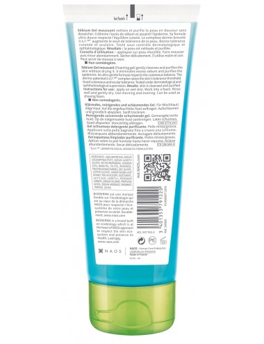 Bioderma Sébium Gel Moussant Nettoyant Purifiant pour peaux mixtes à grasses 100ml
