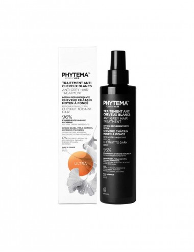 Phytema Positiv'hair Ultra Lotion anti cheveux blancs Cheuveux Chatain moyen a Foncé 150mL