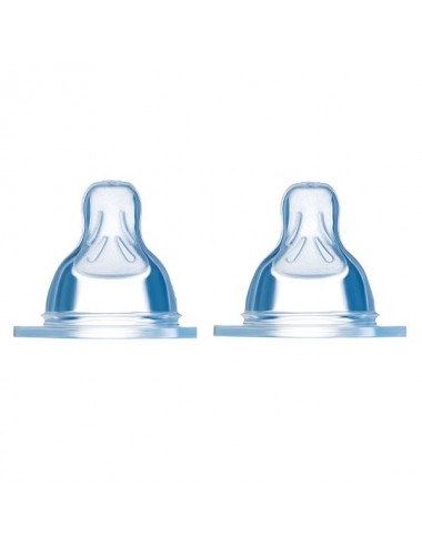 MAM Accessoires pour Biberons Tétine Silicone +2m Débit 2 Moyen 2 unités
