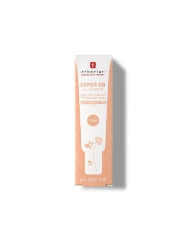 Erborian Super BB Crème Teinte Clair Couvrante Anti-imperfections 40ml