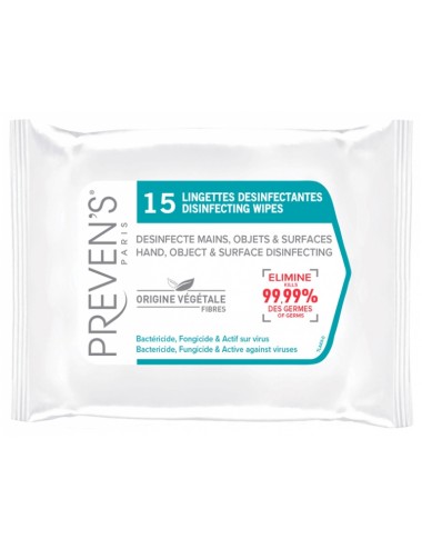 Preven's Lingettes Désinfectantes - 15 Lingettes