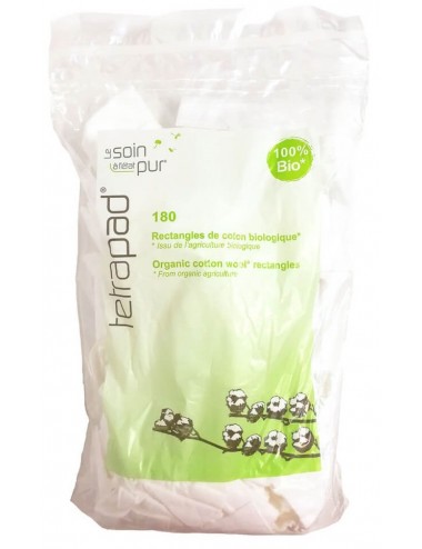 Tetrapad Cotons Bio Rectangle 180 pièces