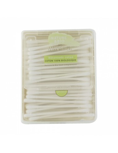 Bâtonnets Coton Tiges 100% Bio x 200