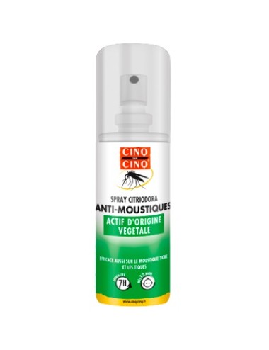 Cinq sur Cinq Spray Citriodora Anti-Moustique d'Origine Végétale 100ml 