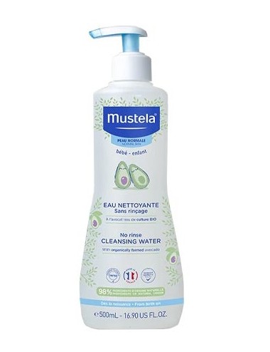 Mustela Eau Nettoyante Sans Rinçage à l'Avocat Bio 500ml