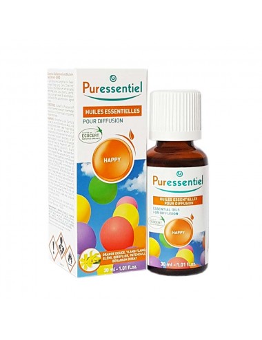 Puressentiel Diffusion Diffuse Happy Huiles essentielles pour diffusion 30ml