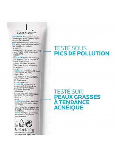 La Roche Posay Effaclar Duo (+) Soin complet anti-imperfections, anti-marques et anti-récidive et anti-UV (SPF30) 40ml