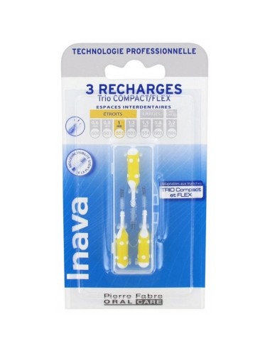 Inava Trio Brossettes 3 Recharges pour Trio Compact/Flex ISO2 1 mm