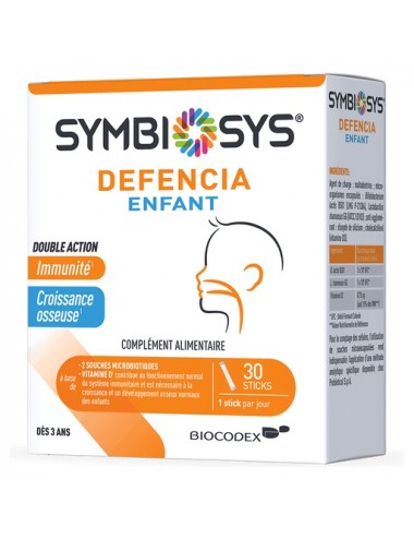 Symbiosys Defencia Enfant Double Action - Immunité et Croissance Osseuse 30 Sticks