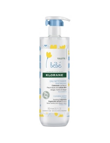 Klorane Bébé Eau nettoyante au Calendula 750ml