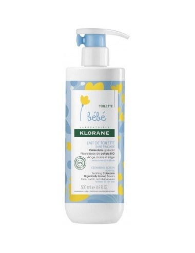 Klorane Bébé Lait de toilette sans rinçage au Calendula 500ml