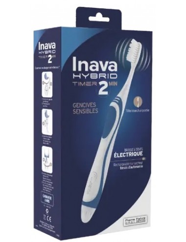 Inava Hybrid Timer - Brosse à Dents électrique Blanche