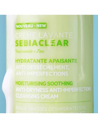 SVR Sebiaclear Crème Lavante Hydratante Apaisante Anti-imperfections 400ml