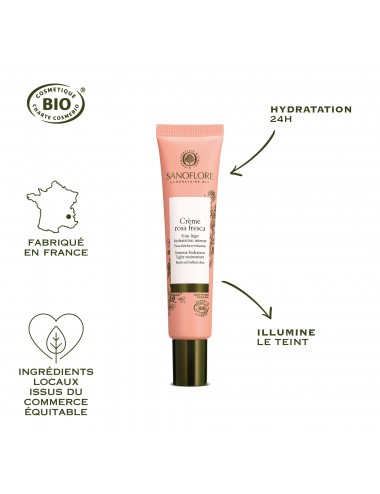 Sanoflore Rosa fresca Crème hydratante légère 40ml