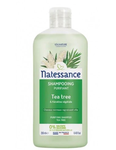 Natessance Shampoing Purifiant Tea Tree et Kératine Végétale 500ml