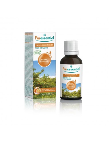 Puressentiel Diffusion Diffuse Voyage en Sicile Huiles essentielles pour diffusion 30ml