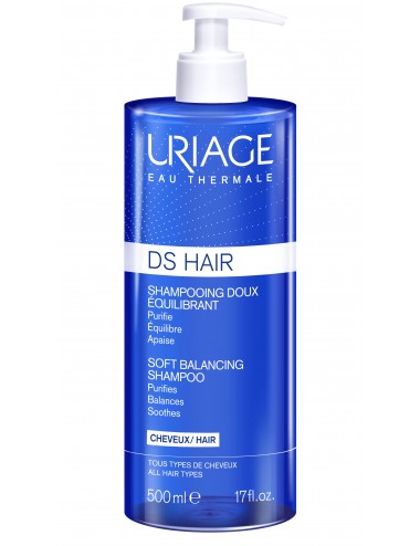 Uriage DS Hair - Shampooing Doux Équilibrant - Flacon 500ml